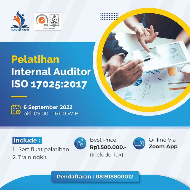 Pelatihan Internal Auditor Iso 17025 2017 Mutu Institute Lembaga