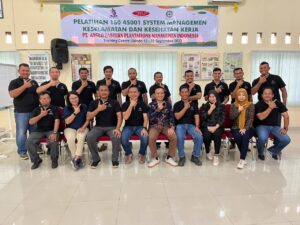 PELATIHAN AWARENESS DAN INTERNAL AUDITOR ISO 45001:2018 SISTEM MANAJEMEN KESELAMATAN DAN KESEHATAN KERJA PT ANGLO EASTERN PLANTATIONS, 19 – 21 SEPTEMBER 2023