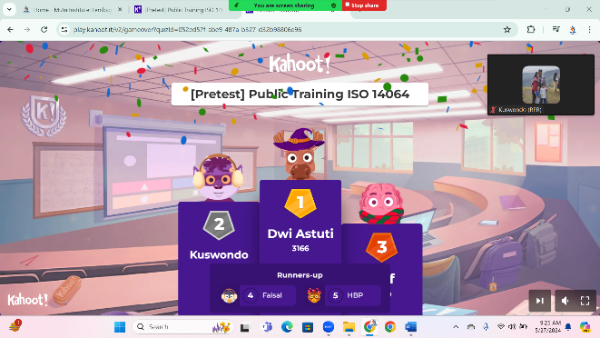 PELATIHAN PUBLIK MANAJEMEN GRK/GHG BASED ON  ISO 14064 SERIES