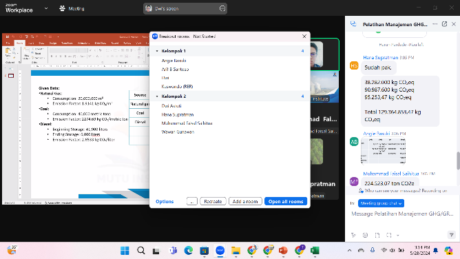 PELATIHAN PUBLIK MANAJEMEN GRK/GHG BASED ON  ISO 14064 SERIES