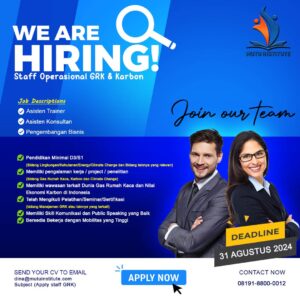 Lowongan Kerja Staff Operasional GRK & Karbon di Mutu Institute