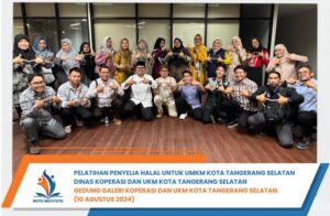 Pelatihan Penyelia Halal Untuk UMKM Dinas Koperasi Dan UKM Kota Tangerang Selatan Tanggal 10 Agustus 2024