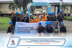 Minamas Plantation dan Mutu Institute Selenggarakan Pembinaan dan Sertifikasi Juru Las di Rantau Panjang Factory