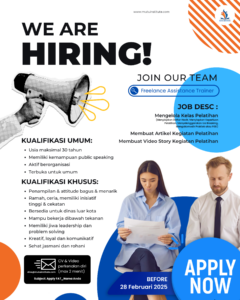 We Are Hiring! Freelance Assistance Trainer