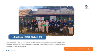 Pelatihan Auditor ISPO Batch 27 di Pulau Belitung – Mutu Institute: Meningkatkan Kompetensi untuk Keberlanjutan Industri Kelapa Sawit