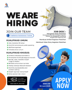 We Are Hiring! Freelance Assistance Trainer – Mei 2025