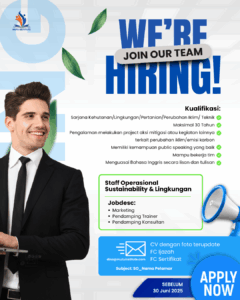 Open Recruitment Staff Operasional Sustainability & Lingkungan
