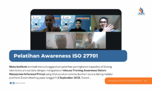 Mutu Institute Selenggarakan Pelatihan Awareness ISO 27701 Bersama Perum Peruri