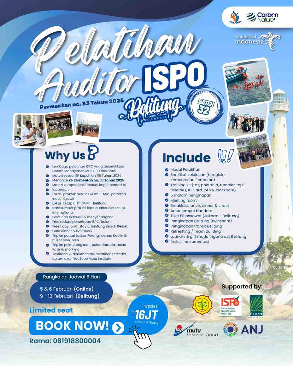 Pelatihan Auditor ISPO Batch 32 | Februari 2026