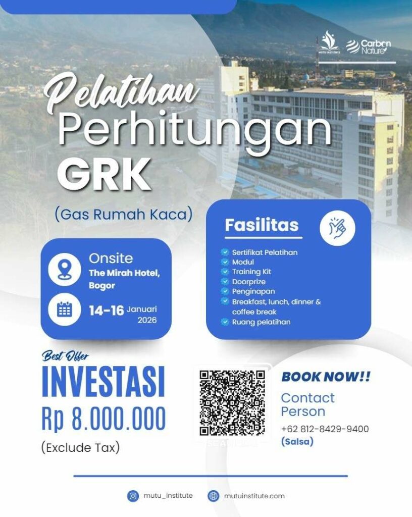 Pelatihan Perhitungan GRK Gas Rumah Kaca Januari