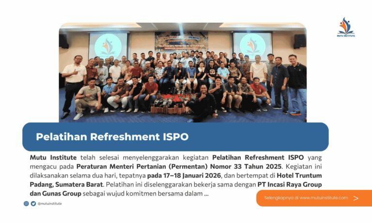 Thumbnail Artikel - Refreshment ISPO - Januari 2026 - Mutu Institute