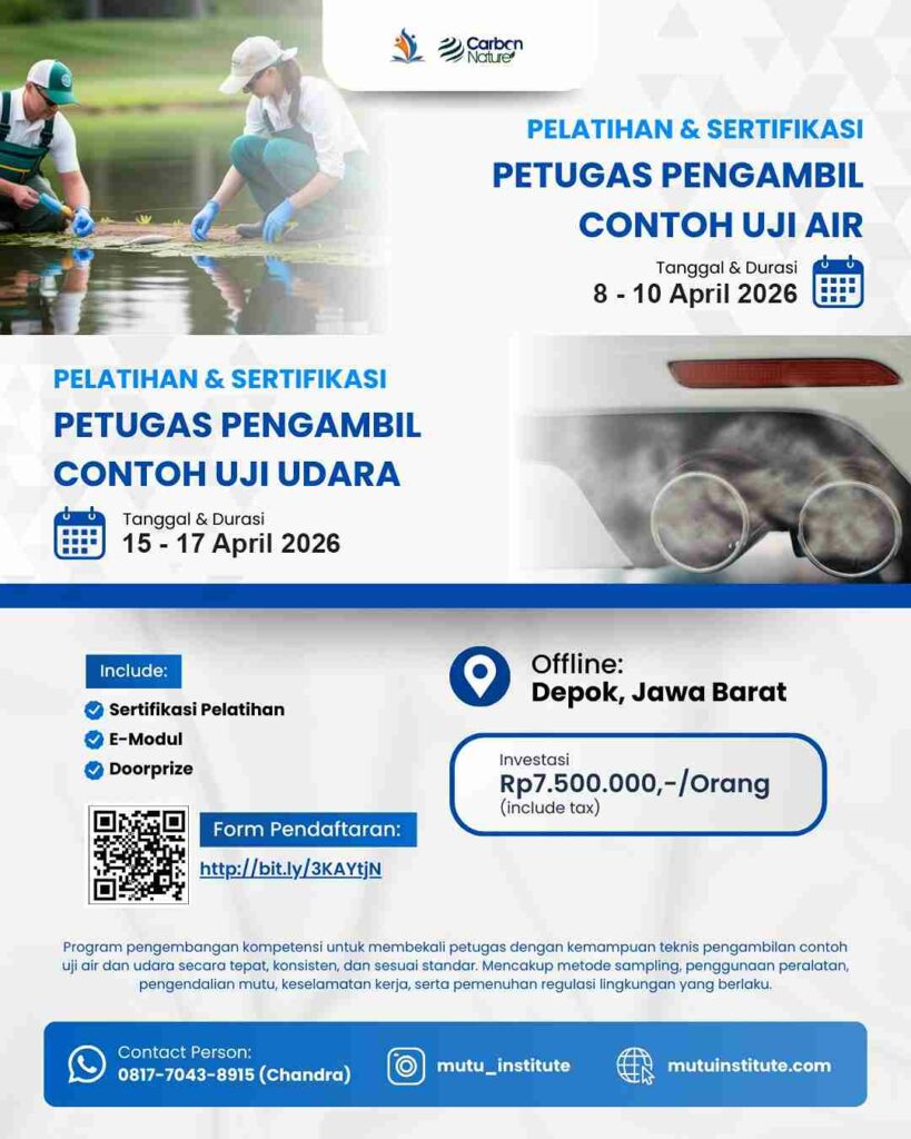 PPC - Petugas Pegambil Contoh Uji Air dan Udara - April 2026 - Mutu Institute