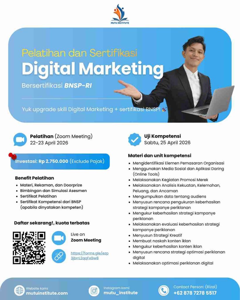 Digital Marketing - April 2026 - Mutu Institute