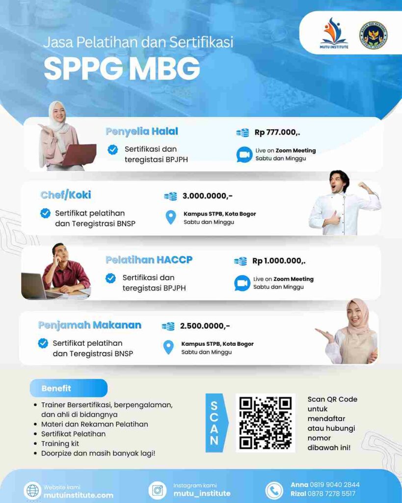 Flyer - Pelatihan SPPG MBG 2026 - Mutu Institute 2