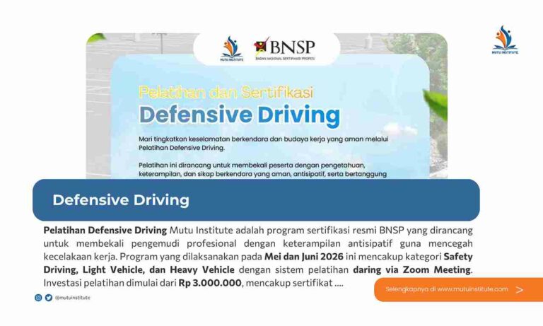 Thumbnail Artikel - Defensive Driving - Mei Juni 2026 - Mutu Institute