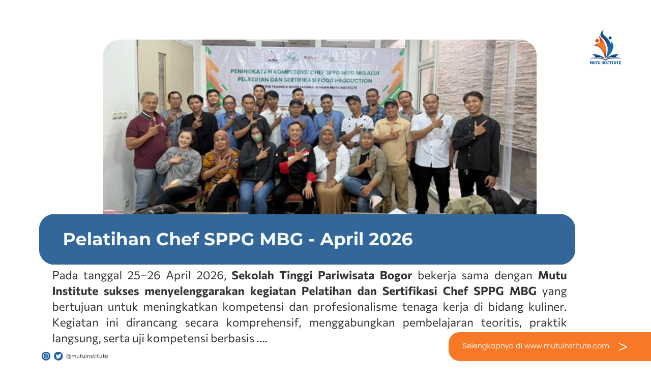 Thumbnail Artikel - Pelaltihan Chef SPPG MBG April 2026