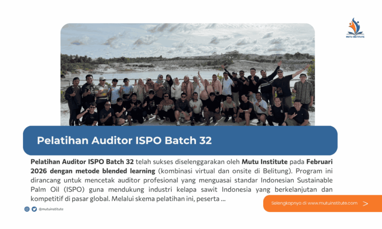 Thumbnail Artikel - Pelatihan Auditor ISPO Batch 32 - Belitung