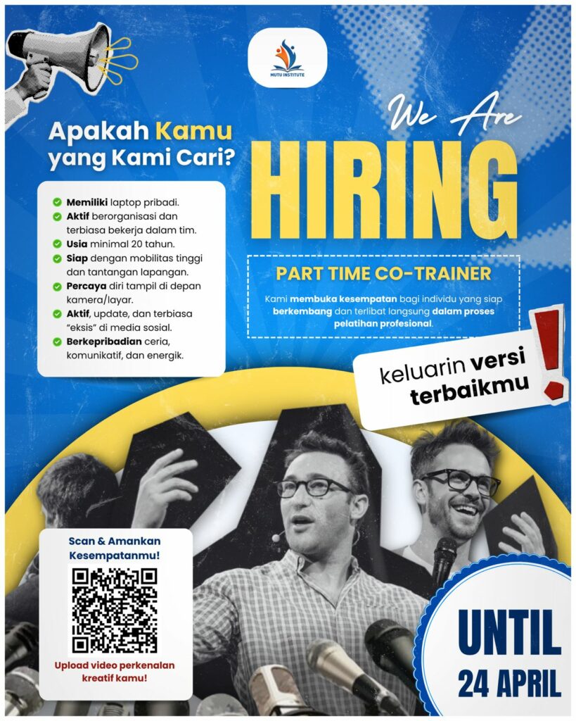 We Are Hiring - Part Time Co-Trainer - April 2026 -