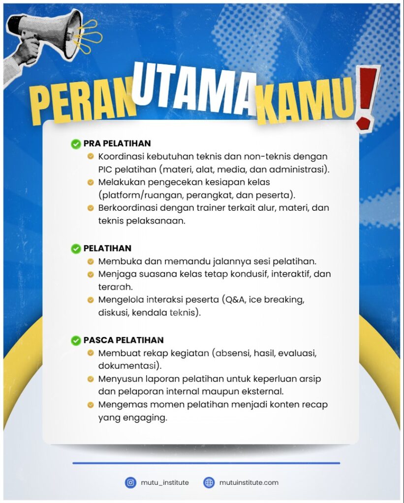 We Are Hiring - Part Time Co-Trainer - April 2026 - Jobdesk