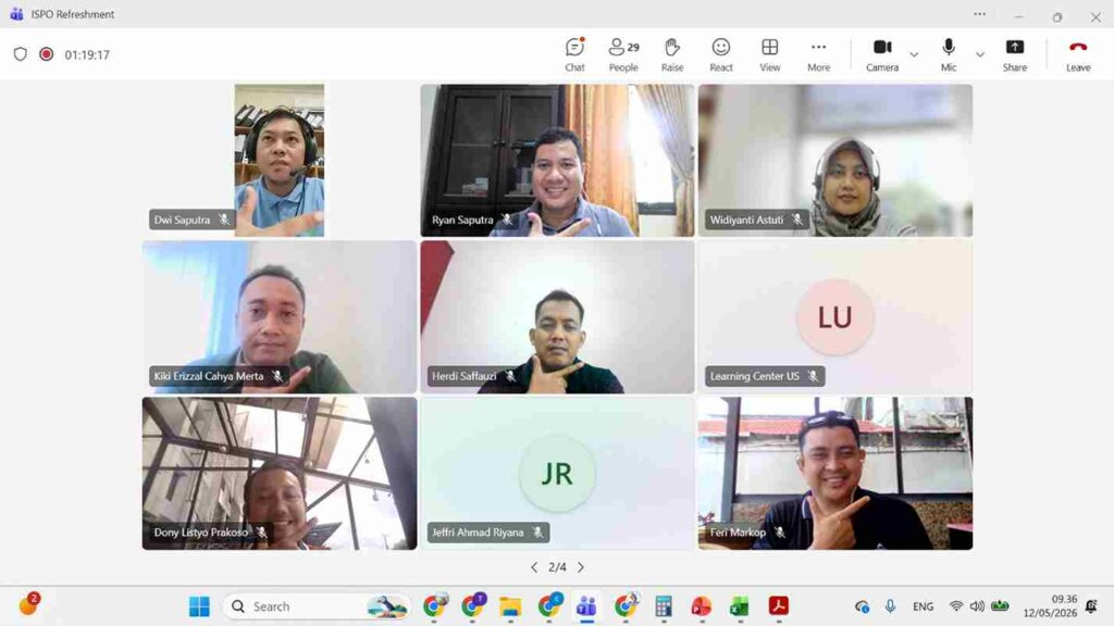 Pelatihan Refreshment ISPO - PT Agro Harapan Lestari 