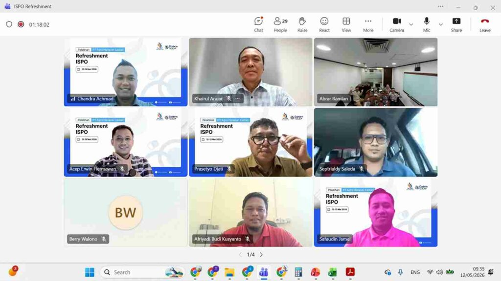 Pelatihan Refreshment ISPO - PT Agro Harapan Lestari 