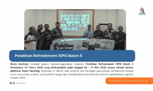 Thumbnail Artikel - Refreshment ISPO Batch 5 - Mei 2026 - Mutu Institute -2
