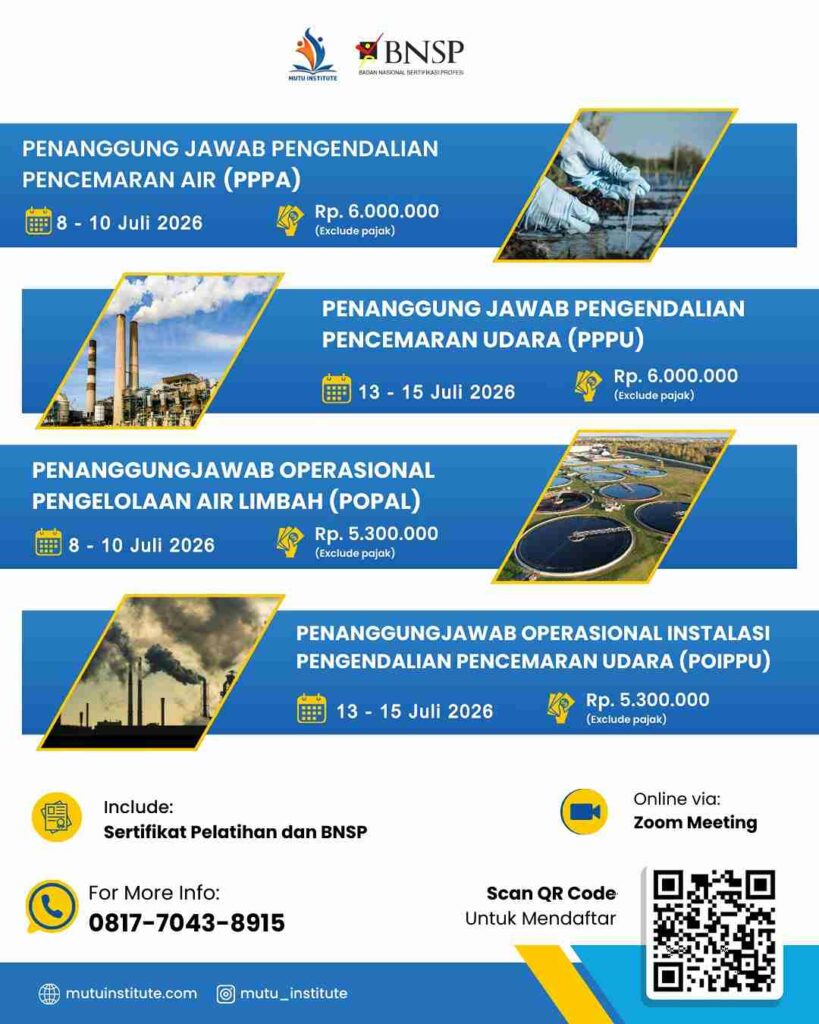 Pelatihan Sertifikasi Lingkungan - PPPA PPPU POPAL POIPPU - Juli 2026