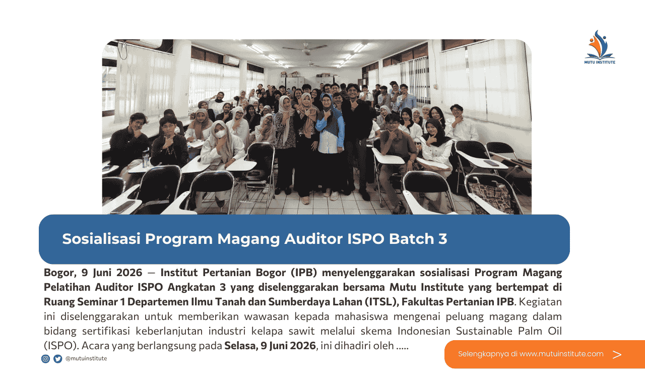Thumbnail Artikel - Magang Auditor ISPO Batch 3