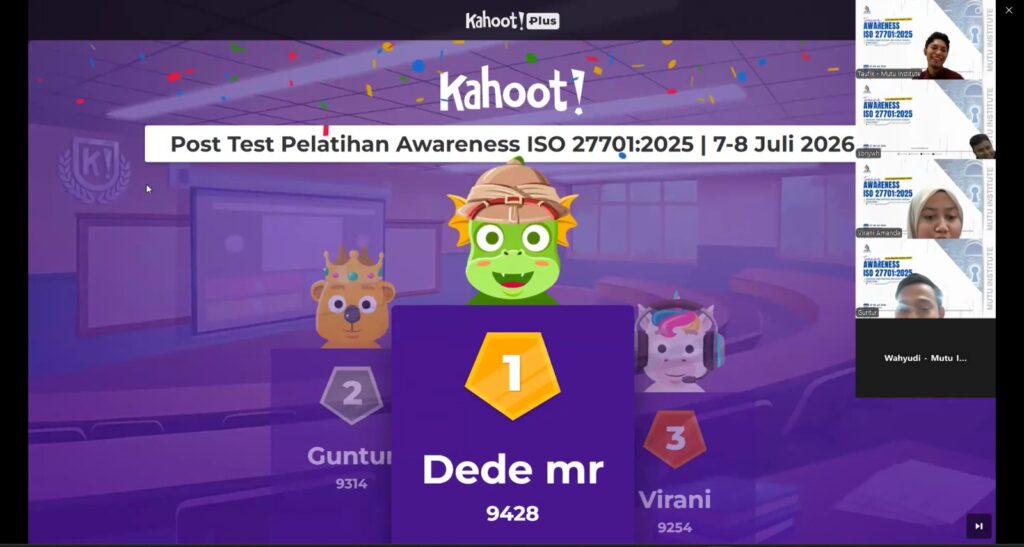 Post Test Pelatihan Awareness ISO 27701-2025 - Perum Peruri