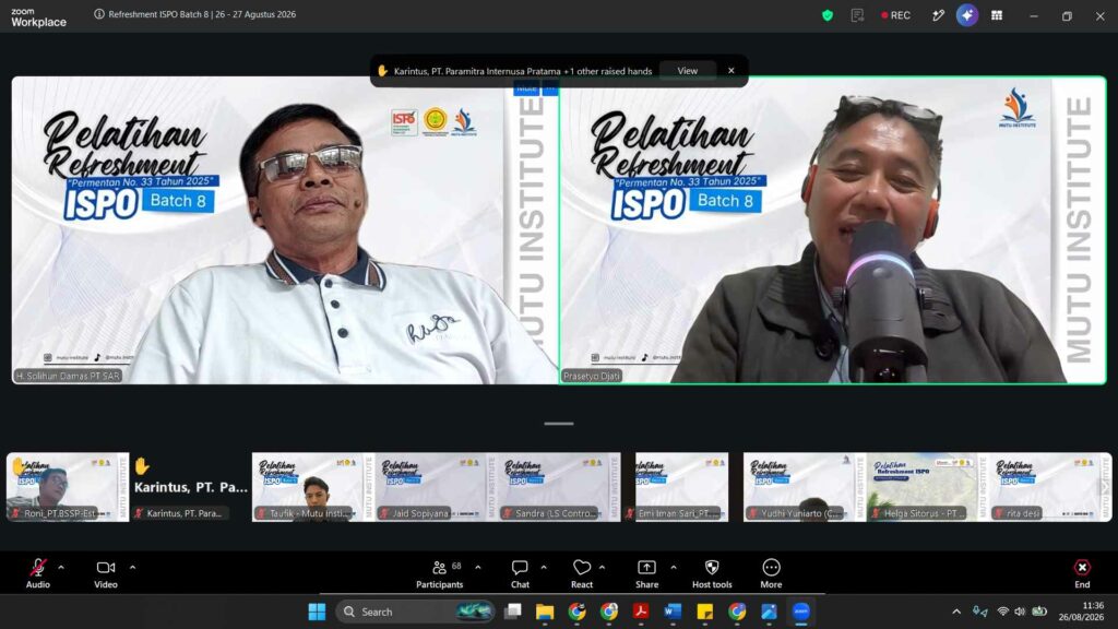 Diskusi Pelatihan Refreshment ISPO Batch 8