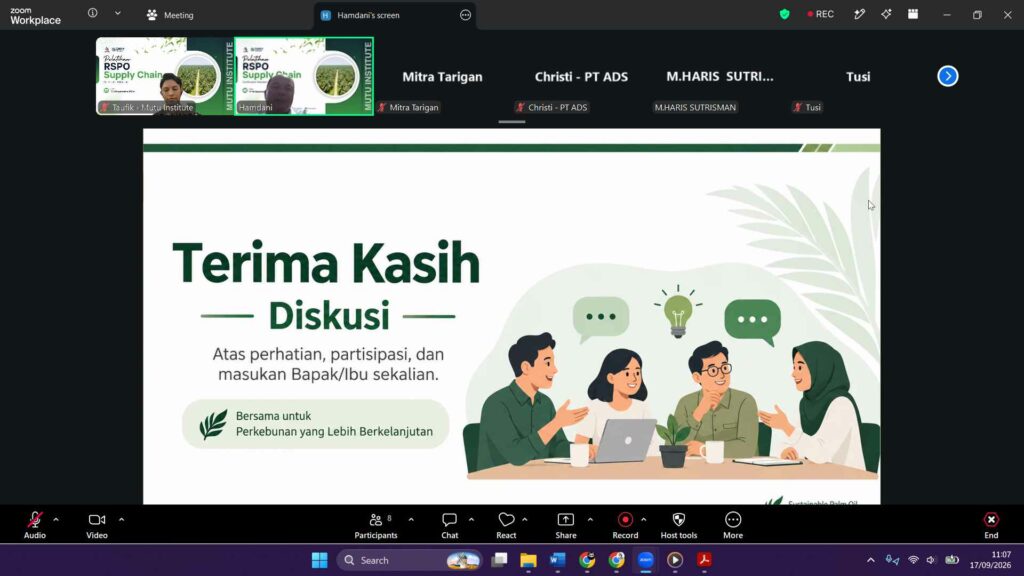 Diskusi RSPO SCCS - September 2026