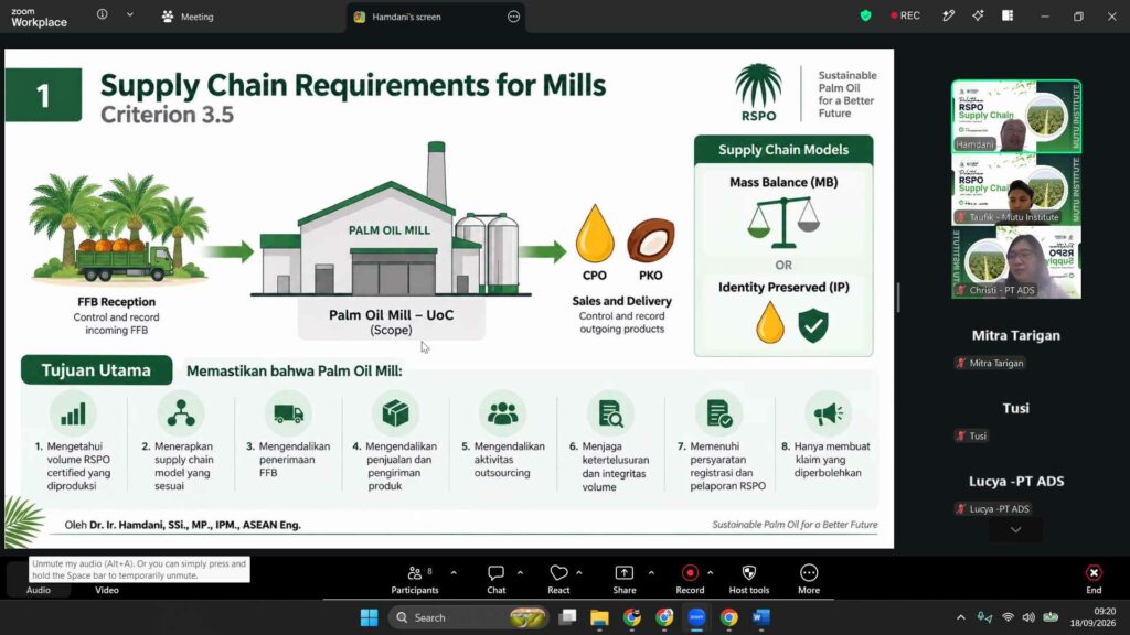 Materi Pelatihan RSPO SCCS - September 2026