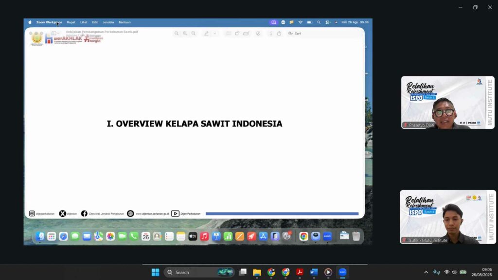 Materi Pelatihan Refreshment ISPO Batch 8