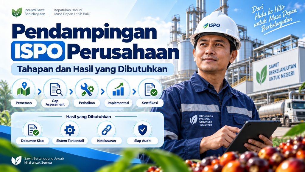 Ilustrasi pendampingan ISPO perusahaan dalam kegiatan perusahaan atau perkebunan