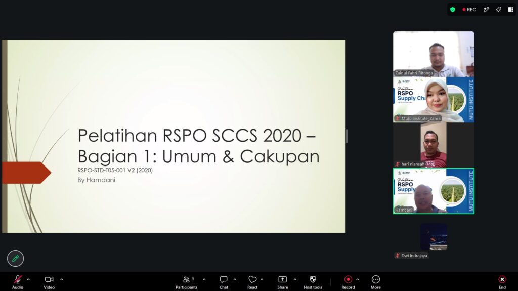 Materi Pelatihan RSPO SCCS Mutu Institute 8 Oktober 2026 -