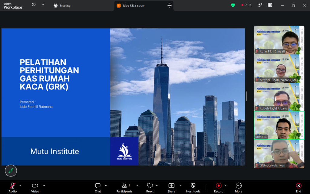 Materi Training Perhitungan Gas Rumah Kaca Mutu Institute Agustus 2026 -