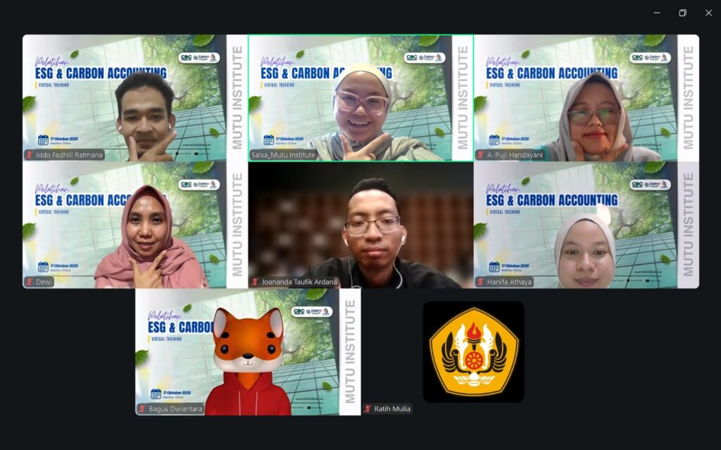 Pelatihan ESG dan Carbon Accounting Mutu Institute bersama CDC Forestry UGM dan Carbon Nature -