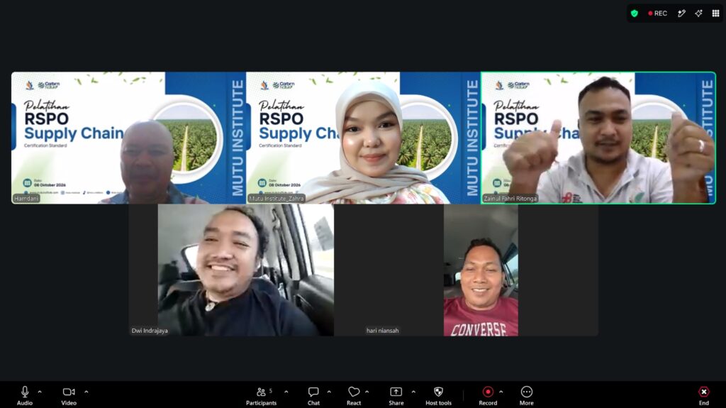 Pelatihan RSPO SCCS Mutu Institute 8 Oktober 2026 - 2