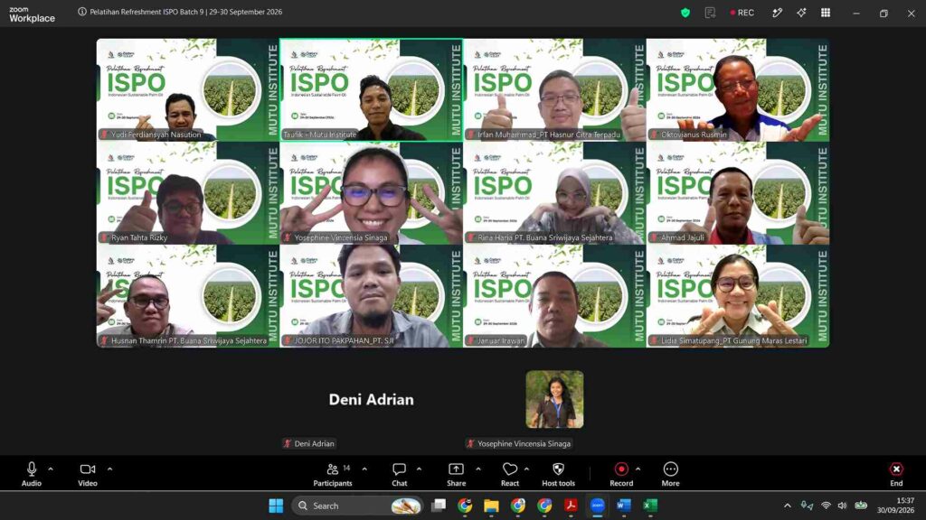 Dokumentasi Refreshment ISPO Batch 9 - Mutu Institute - 2