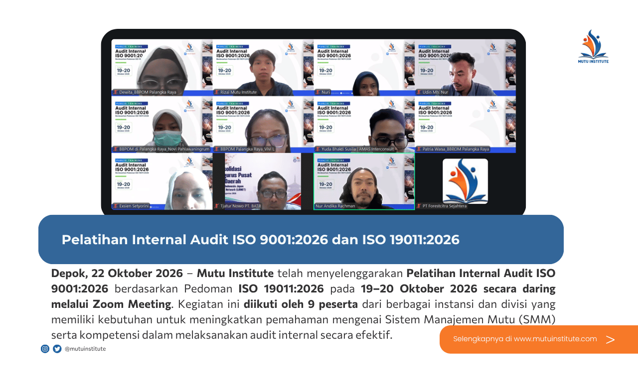 Thumbnail Artikel - Pelatihan Internal Audit ISO 9001 2026 dan ISO 19011 2026
