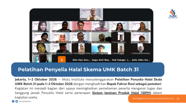 Thumbnail Artikel - Pelatihan Penyelia Halal UMK Batch 31