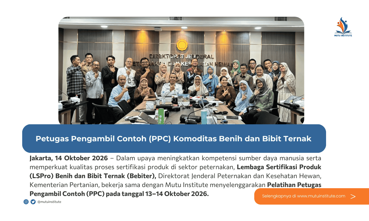 Thumbnail Artikel - Pelatihan Petugas Pengambil Contoh (PPC) Komoditas Benih dan Bibit Ternak Kementerian Pertanian